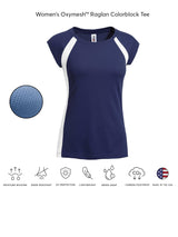 Expert Brand USA-Made Women's Oxymesh Dry Fit Quarter Sleeve Athletic T-Shirt