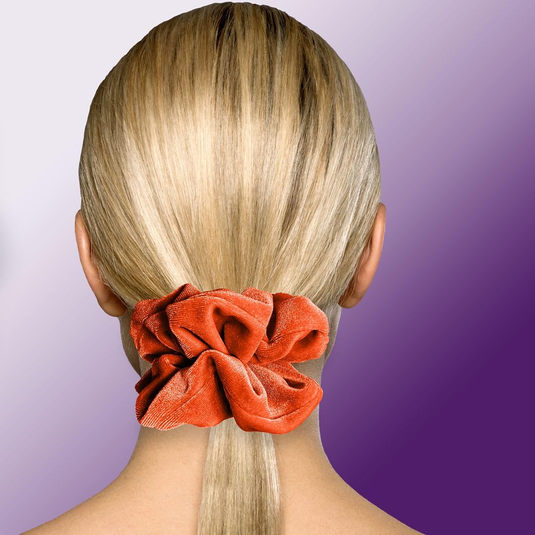 Velvet Scrunchies Jumbo Size Plush Big Ponytail Holders Thick Braided Locked Hair Big Made in the USA Green Pine