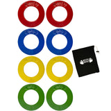 Micro Gainz Calibrated Fractional Weight Plates Set, 8 Piece Olympic Weight Plates Set with Bag, Designed for Olympic Barbells for Strength Training and Micro Loading, Made in USA