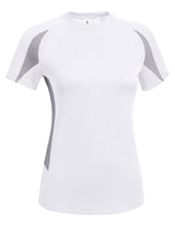 Expert Brand USA-Made Women's Oxymesh Dry Fit Color Blocked Athletic T-Shirt