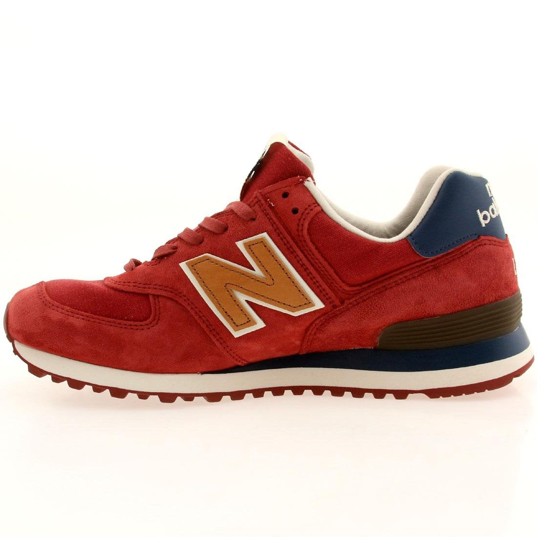 New Balance Men US574DCL - Made in USA (red/Blue/tan)