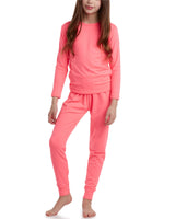 Sweet Hearts Thermal Underwear Set – 2 Piece Fleece Lined Top and Long Johns - Performance Base Layer Set: Made in USA