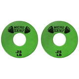 Micro Gainz Standard 1-Inch Center Hole Fractional 2 Pcs Color Weight Plates, Choose (.25LB-1LB) Designed for Standard 1-Inch Dumbbell & Barbell for Strength Training, Made in USA