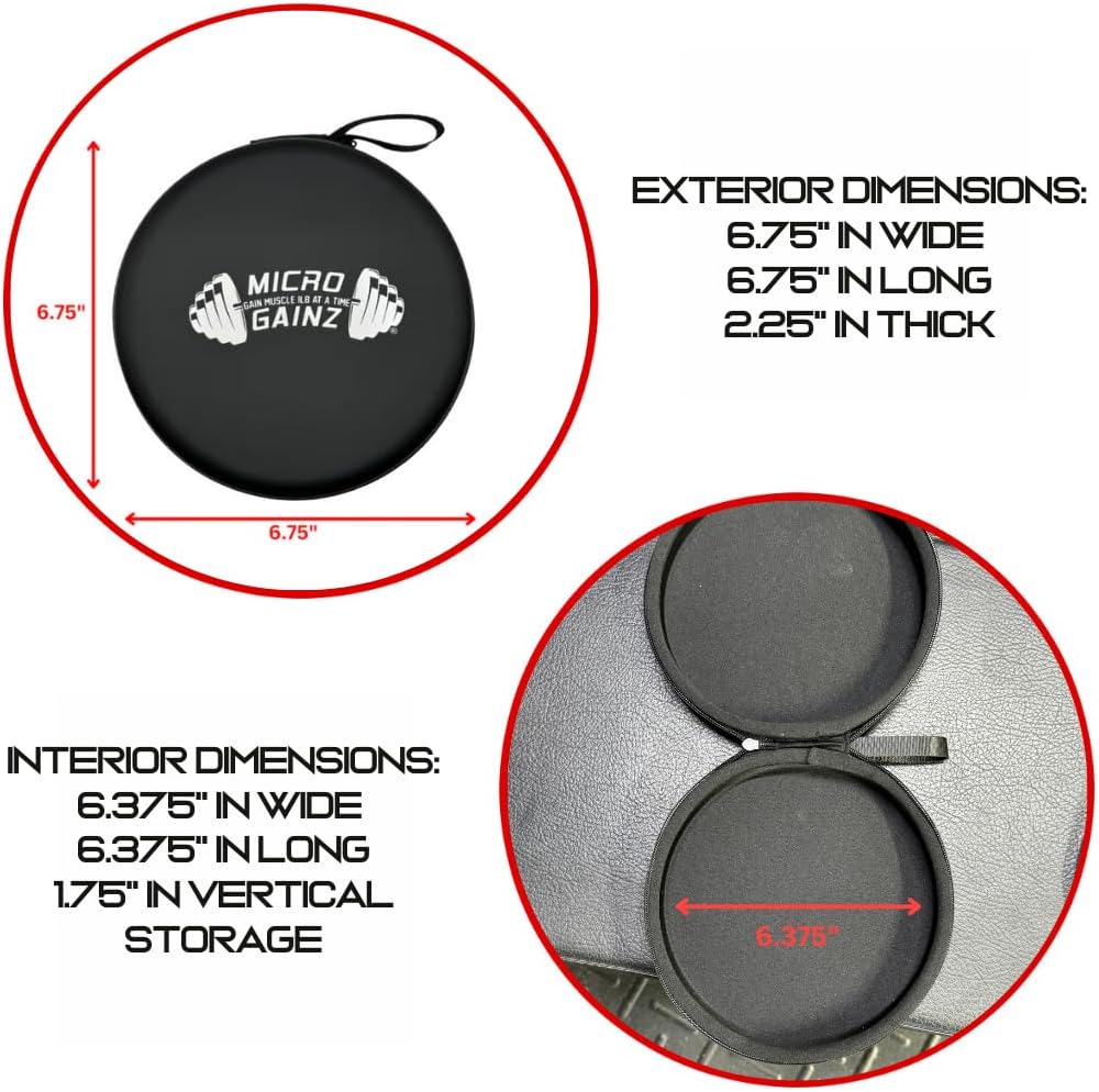 Micro Gainz Hard Shell Carrying Case for 2.5LB Dumbbell Micro Plates