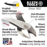 Klein Tools D248-9ST Diagonal Cutting Pliers, Ironworker's Diagonal Cutters with High Leverage Design, Made in USA, Works as Rebar Cutter and Rebar Bender, 9-Inch