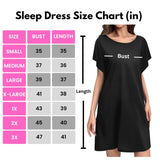 Sweet Hearts Nightgowns for Women - Short Sleeve Soft T-Shirt Dress Casual Sleep Shirt Loose Mini Pajama Dress Made in USA