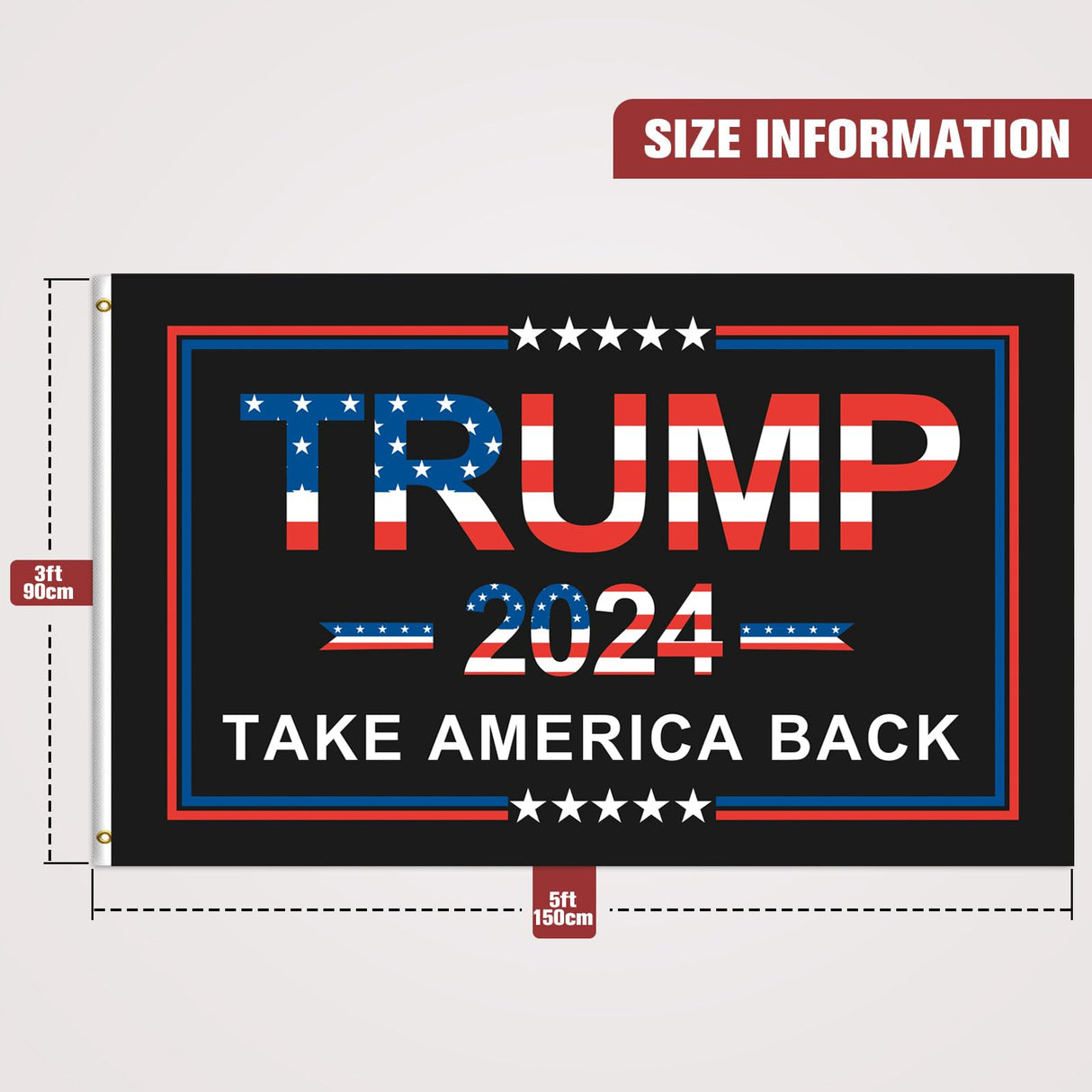 TRUMP 2024 Flag 3x5 outdoor made in usa Double Sided 3ply Make America Great Again Heavy Duty PresidentTrump Flags 2024 for Indoor Outdoor Decorations