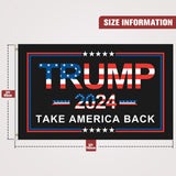 TRUMP 2024 Flag 3x5 outdoor made in usa Double Sided 3ply Make America Great Again Heavy Duty PresidentTrump Flags 2024 for Indoor Outdoor Decorations