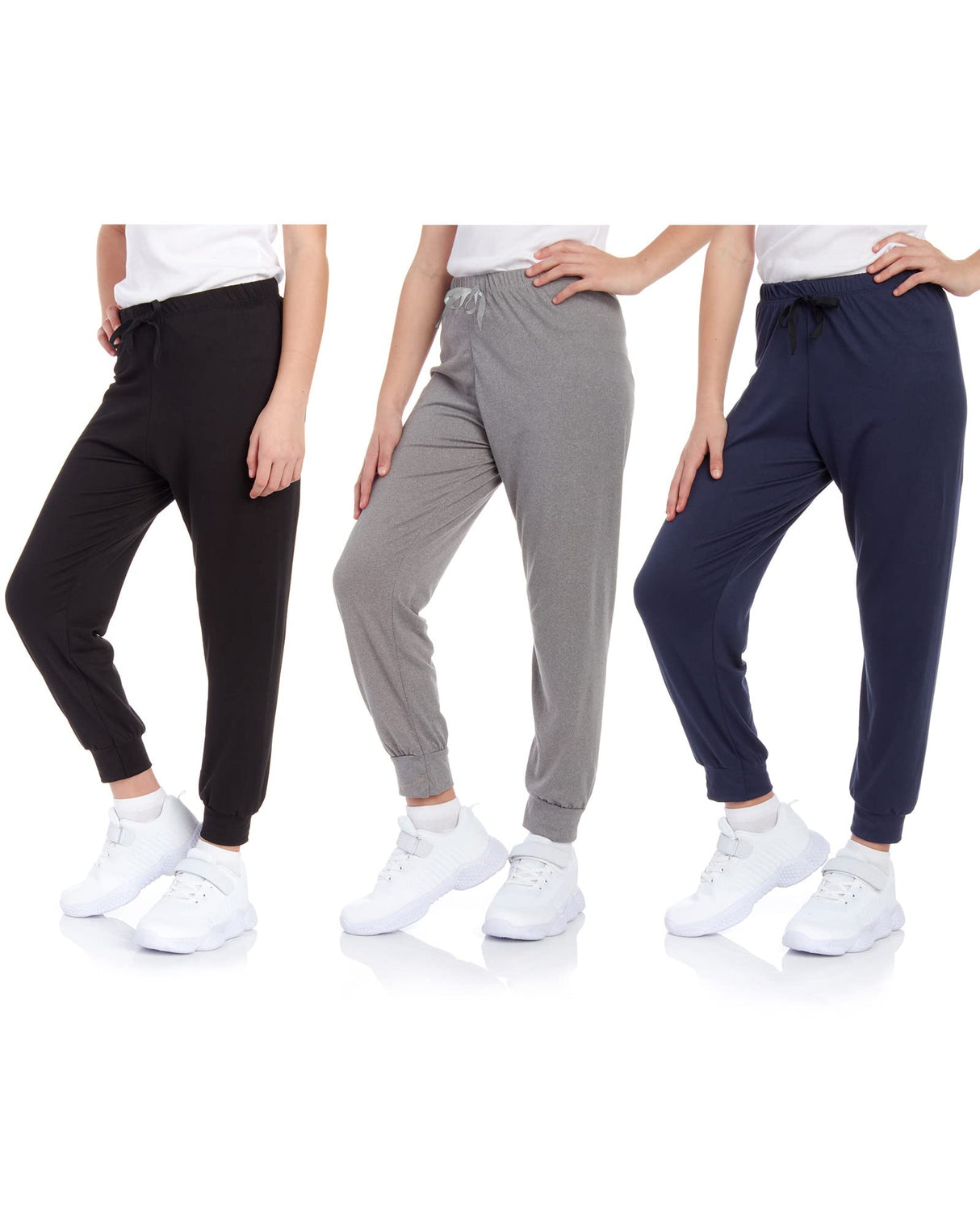 Sweet Hearts Girls' Sweatpants - Super Soft Athletic Performance Joggers: Made in USA (3 Pack)