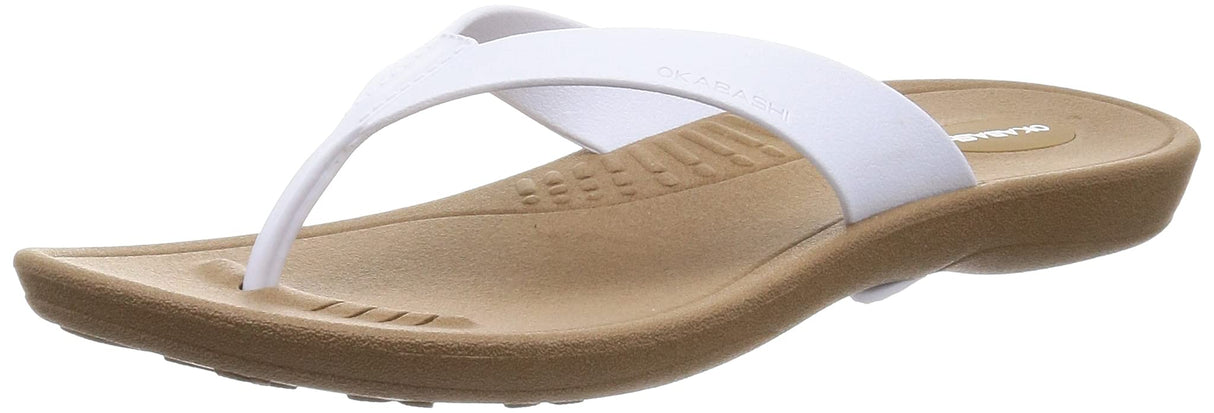 OKABASHI Women's Breeze Flip Flop | Contoured Footbed w/Arch Support for All-Day Comfort | Slip-Resistant & Waterproof | Sustainably Made in The USA