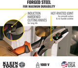 Klein Tools 94130 1000V Insulated Screwdriver Tool Set with #2 Phillips and 1/4-Inch Cabinet Slim Tips, 2 Insulated Pliers and Wire Stripper