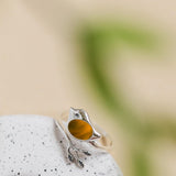 Bottled Up Designs Handmade Little Bird Ring, Recycled Antique Bottles, Sterling Silver, Eco Friendly, Made in USA, Birthday Gifts, Mothers Day, Women, Anniversary (Red Beer Bottle)