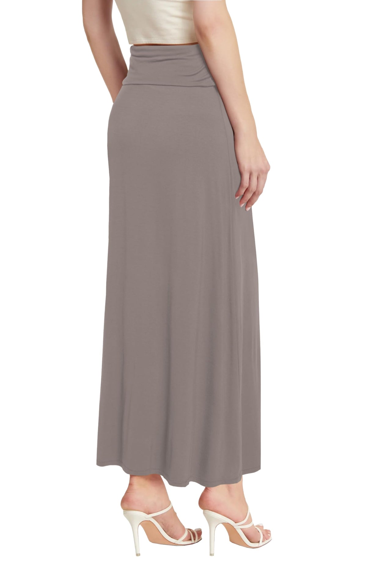 Hybrid & Company Women Versatile Fold Over Waist Maxi Skirt/Convertible Dress