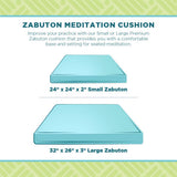 Bean's ZABUTON Meditation Cushions - Colorful Cotton Yoga Prayer Zen Kneeling Pad Base for Zafu Pillow - Medium & Large - Traditional Natural Recycled Cotton Fill - Floor Sitting Comfort - Made in USA