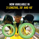 Klein Tools 50550 20-Foot Glow In The Dark Fish Tape, Made in USA, Fiberglass with Nylon Tip and Stainless-Steel Connector for Fish Rod Attachments