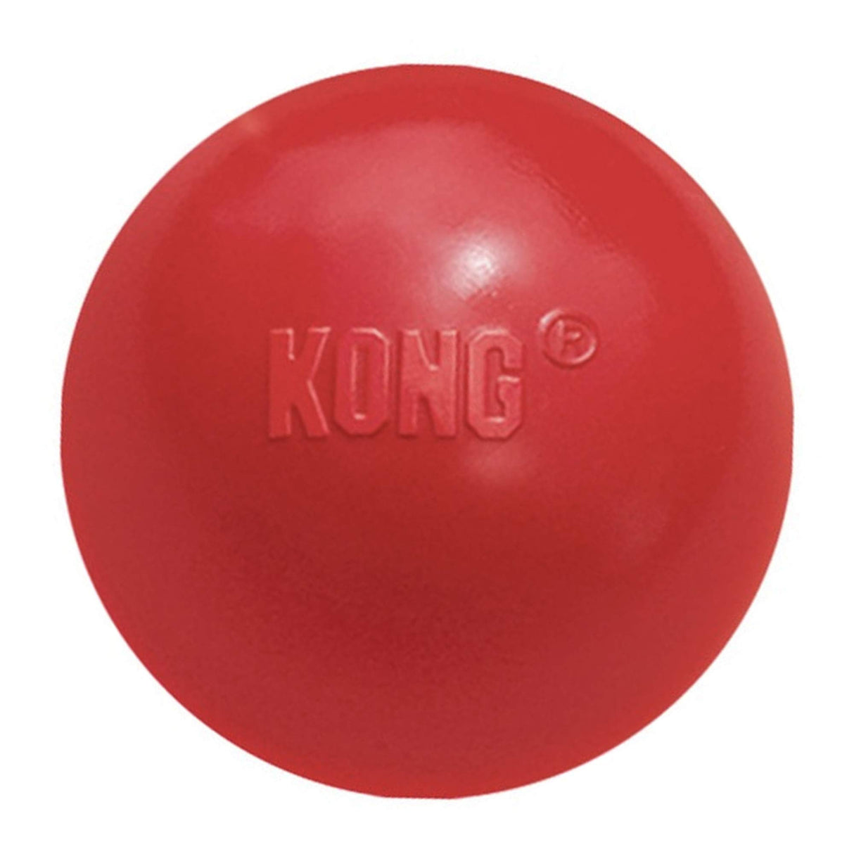 KONG Ball with Hole - Dog Fetch Toy - Durable Dog Ball Toy for Training, Interactive Playtime & More - Natural KONG Classic Rubber Ball for Dogs - Red, For Large/Medium Dogs