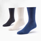 Maggie's Organic Natural Cotton Tri-pack Cushion Crew Socks