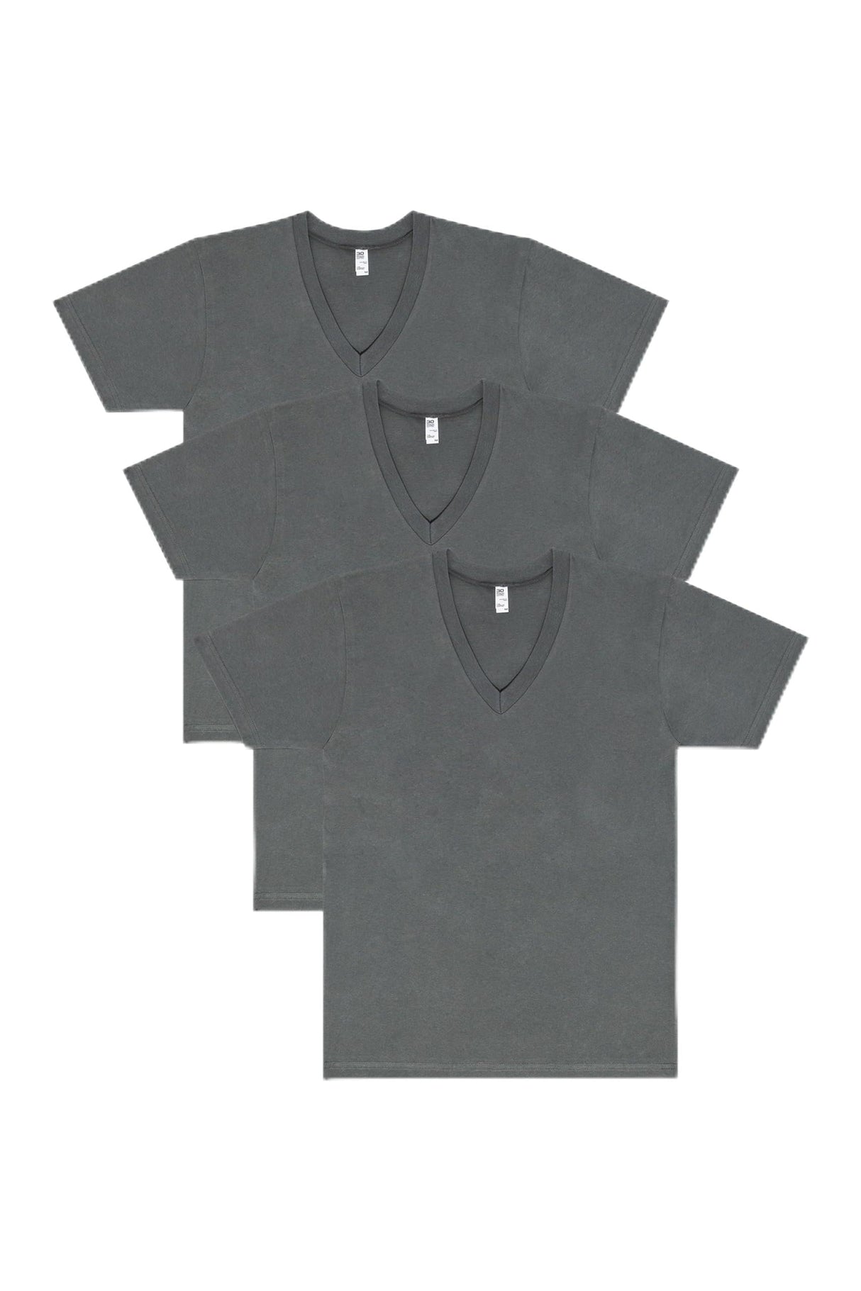 Los Angeles Apparel 3 Pack Fine Jersey V-Neck Black T-Shirt