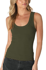NIKIBIKI Women Seamless Reversible Ribbed Tank Top, Made in U.S.A, One Size