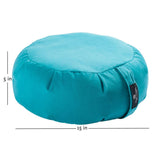 Hugger Mugger Zafu Meditation Cushion - Support in Cross-Legged Sitting, Buckwheat Filled, Durable Fabric, Convenient Handle, Handmade in USA