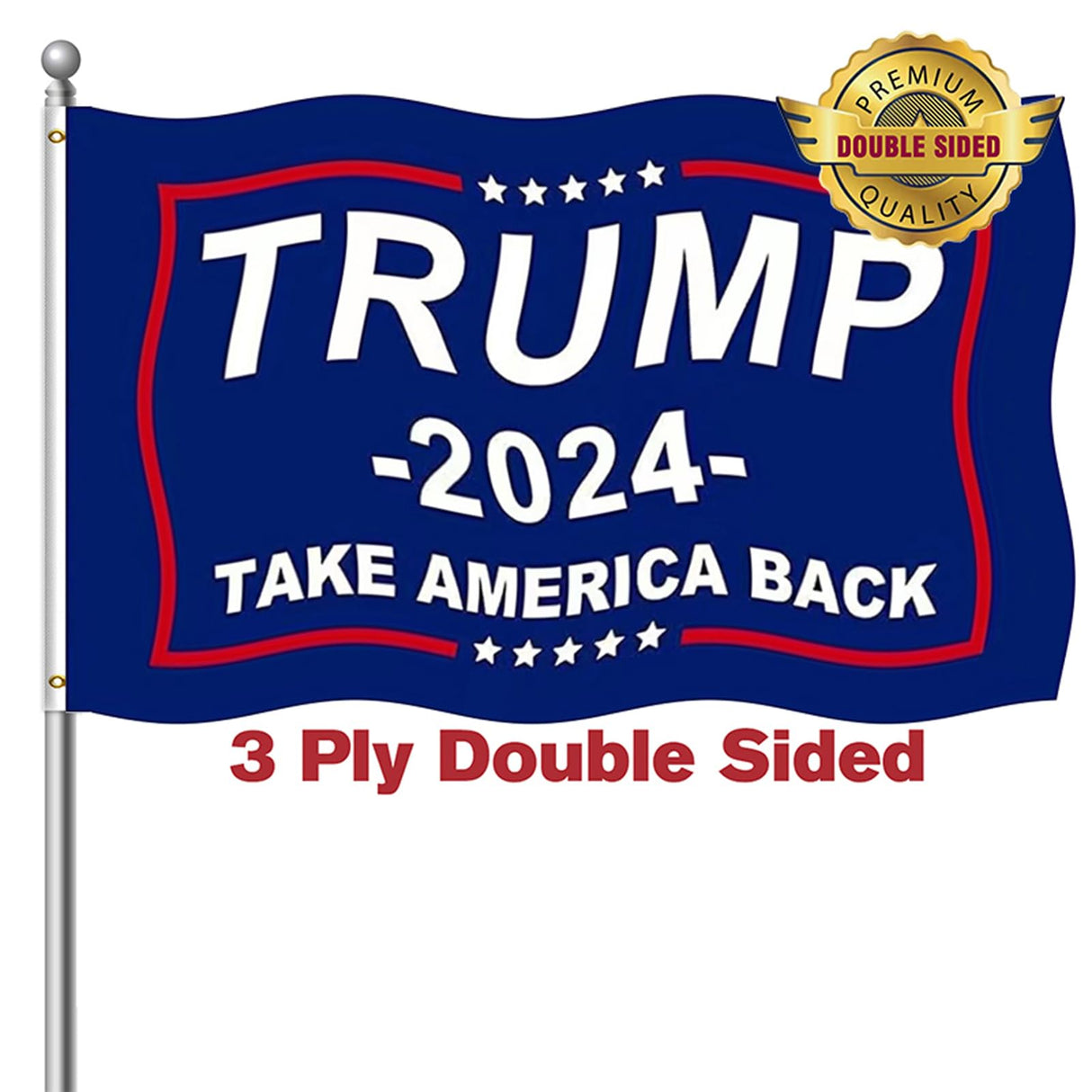 TRUMP 2024 Flag 3x5 outdoor made in usa Double Sided 3ply Make America Great Again Heavy Duty PresidentTrump Flags 2024 for Indoor Outdoor Decorations