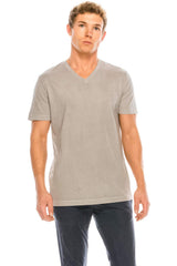 YURO-K Men's Short Sleeve V-Neck T-Shirt Premium Cotton Classic Short Sleeve V-Neck T-Shirt