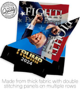 Fight for Trump Flag 2 Pcs Pack Yard Sign Wall Home Tapestry Patio Poster Rally Shooting 2024 Door Banner Porch Outdoor House Patriotic Decorations, Republican Gifts Made in USA