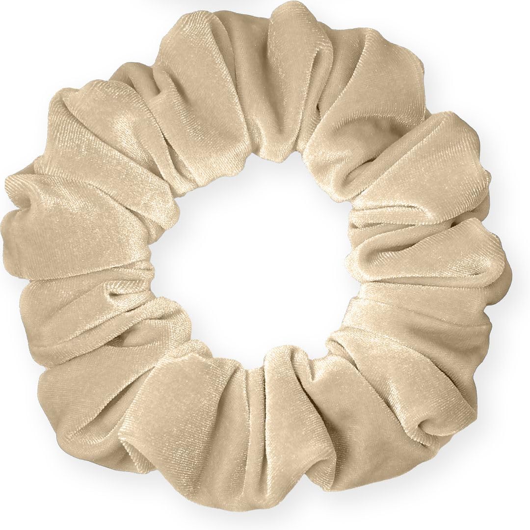 Velvet Scrunchies Jumbo Size Plush Big Ponytail Holders Thick Braided Locked Hair Big Made in the USA Green Pine