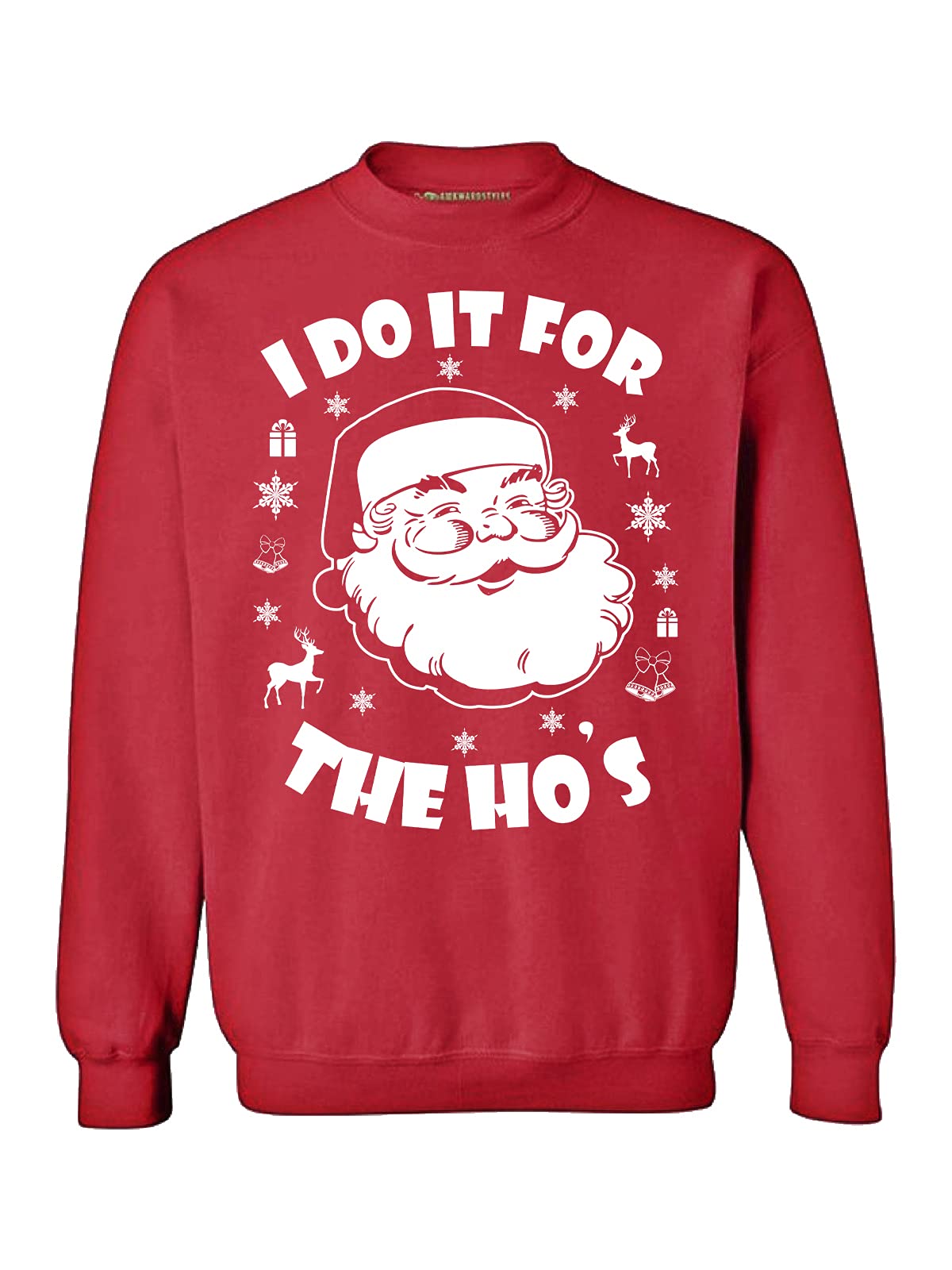 Awkward Styles I Do It for The Hos Ugly Christmas Sweater - Holiday Season Sweatshirt For Fun Lovers