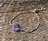 Bottled Up Designs Handmade Vintage Botanical Series Adjustable Slider Bracelet, Recycled Glass, Sterling Silver, Eco Friendly, Made in USA, Birthday Gifts, Mothers Day, Women (Mason Jar (Aqua))
