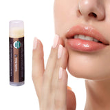 USDA Organic Lip Balm 6-Pack by Earth's Daughter Stocking Stuffers - Fruit Flavors, Beeswax, Coconut Oil, Vitamin E - Best Lip Repair Chapstick for Dry Cracked Lips - Moisturizing Lip Care