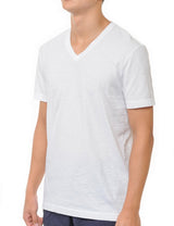 YURO-K Men's Short Sleeve V-Neck T-Shirt Premium Cotton Classic Short Sleeve V-Neck T-Shirt