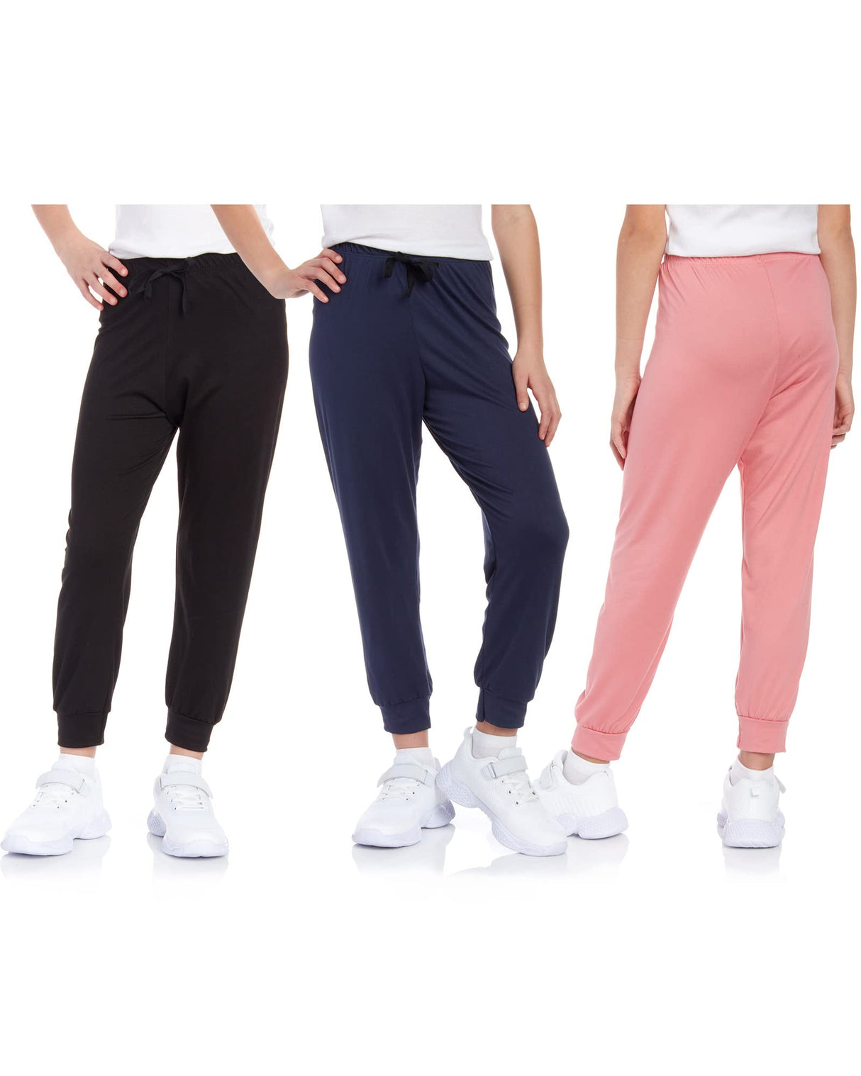 Sweet Hearts Girls' Sweatpants - Super Soft Athletic Performance Joggers: Made in USA (3 Pack)