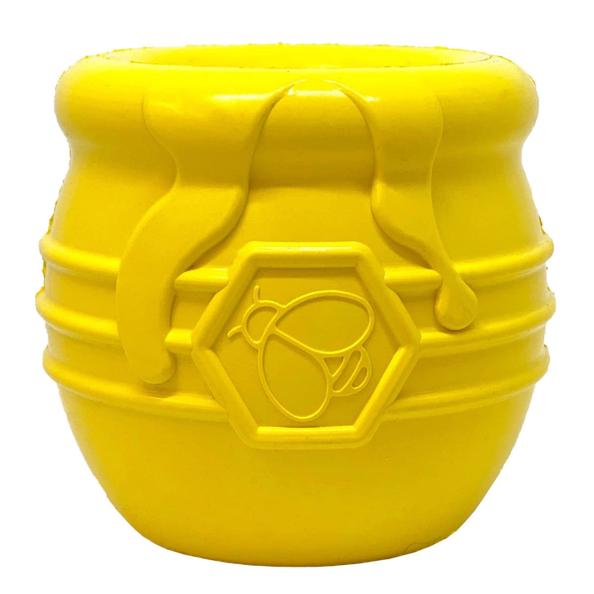 SodaPup Honey Pot – Durable Dog Treat Dispenser & Enrichment Toy Made in USA from Non-Toxic, Pet Safe, Food Safe Natural Rubber Material for Mental Stimulation, Problem Chewing, Calming Nerves, & More