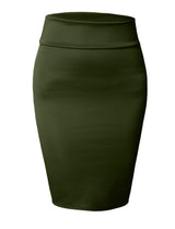 J. LOVNY Women's Stretch Bodycon Midi Pencil Skirt Made in USA S-3XL