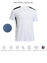 Exeprt Brand USA-Made Men's Drimax Dry Fit Color Blocked Athletic T-Shirt