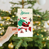 Tree-Free Greetings - Christmas Money Holder Card - Artful Designs - 1 Money Holder Greeting Card + Matching Envelope - Made in USA - 100% Recycled Paper - 3.7 x 7 - Believe in Magic (ZO70090)