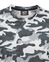 Akwa Men's Made in USA Camouflage Crew Neck Camo T-Shirt with Moisture Wicking Polyester