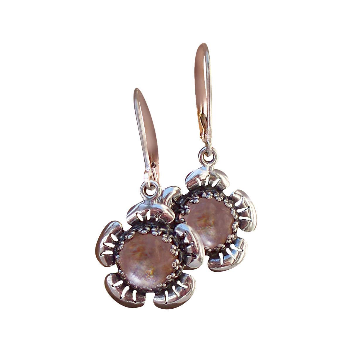 Bottled Up Designs Handmade Bloom Once More Earrings, Recycled Vintage Glass, Sterling Silver, Eco Friendly, Made in USA, Birthday Gifts, Mothers Day, Women, Anniversary (Olive Wine Bottle)