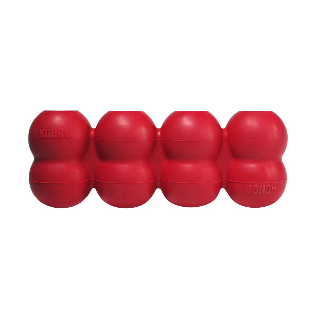 KONG Goodie Ribbon - Stuffable Natural Rubber Dog Toy - with Four Fillable Goodie Grippers for Enrichment Play - Bone-Shaped Chew Toy - for Small Dogs