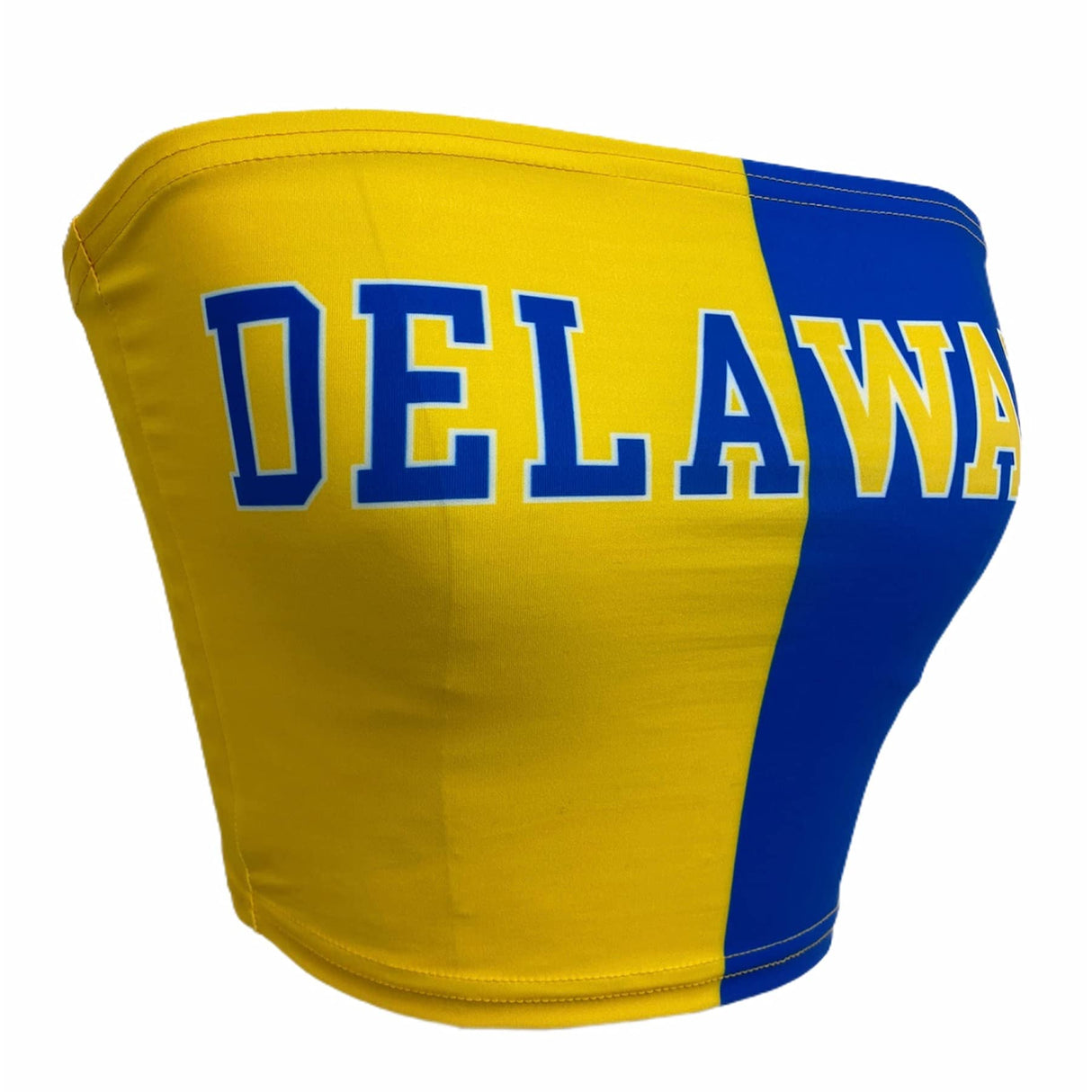 Lojobands Women's Tailgate Outfit College Two Tone Color Block Tube Top Made in USA One Size Fits Most