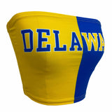 Lojobands Women's Tailgate Outfit College Two Tone Color Block Tube Top Made in USA One Size Fits Most