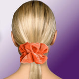 Velvet Scrunchies Jumbo Size Plush Big Ponytail Holders Thick Braided Locked Hair Big Made in the USA Green Pine