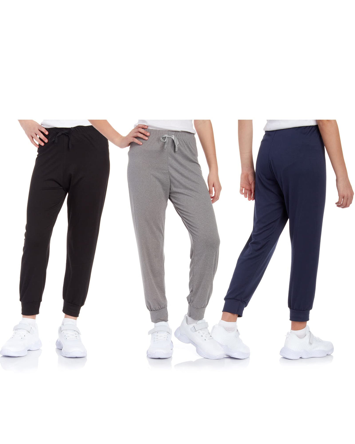 Sweet Hearts Girls' Sweatpants - Super Soft Athletic Performance Joggers: Made in USA (3 Pack)