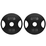 Micro Gainz Steel Olympic Barbell Weight Set of 2 Plates, 2.5lb, 5lb or 10lb, Plate Set Designed for Strength Training & Loading Bar Weights, Made in USA