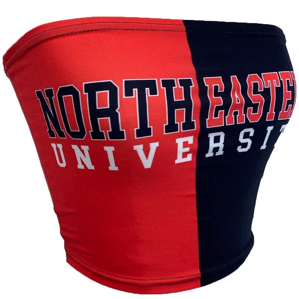 Lojobands Women's Tailgate Outfit College Two Tone Color Block Tube Top Made in USA One Size Fits Most