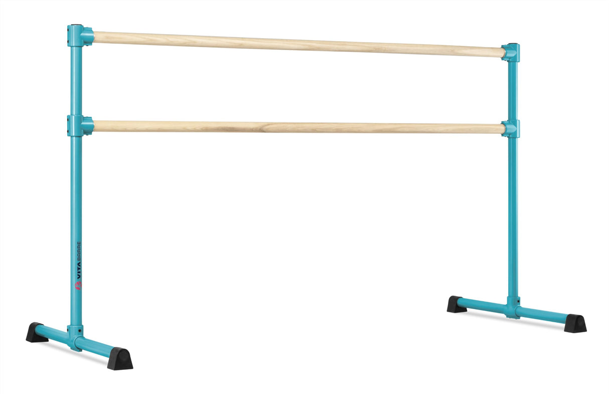 VITA Barre Portable Freestanding Double Ballet Barre, Extreme, Wood | Fixed Height, Made in USA, Home or Gym Exercise Equipment for Kids & Adults | Dance, Fitness, Pilates