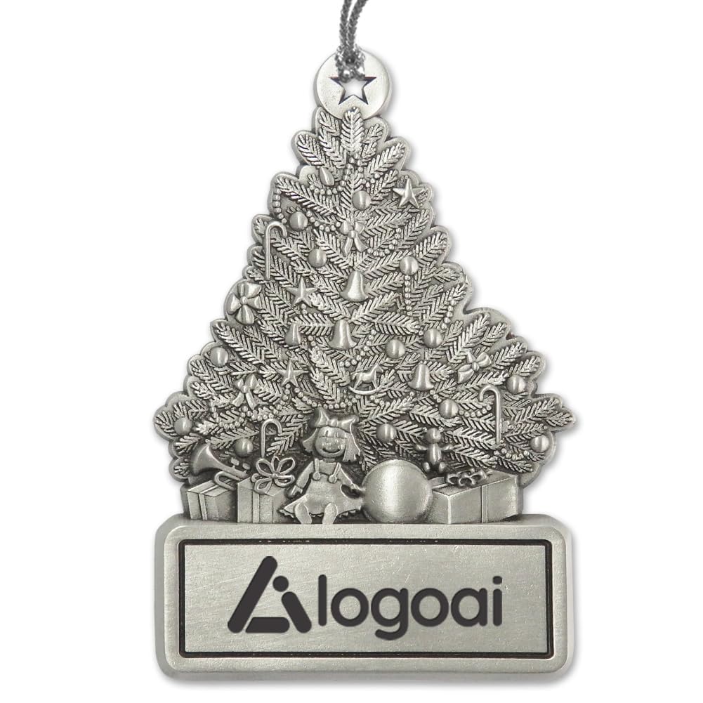 Indiana Metal Craft Attractive Christmas Tree Pewter Personalized Ornaments Engraving Made in USA (Gallery Print)