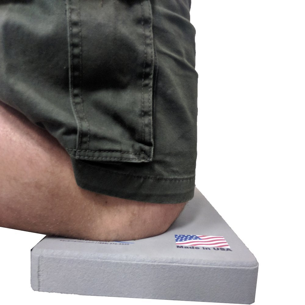 Kneeling Pad - Made in The USA - Firm, Durable and Thick Garden or Mechanics Foam Kneeling Pad, Great for Use Around The House, Garden, Job or Shop(17.5” x 8.0” x 1.5”, Gray)