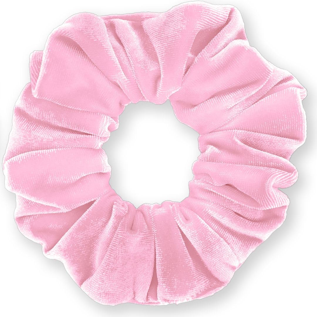 Velvet Scrunchies Premium Plush Soft Ponytail Holder Made in the USA Black